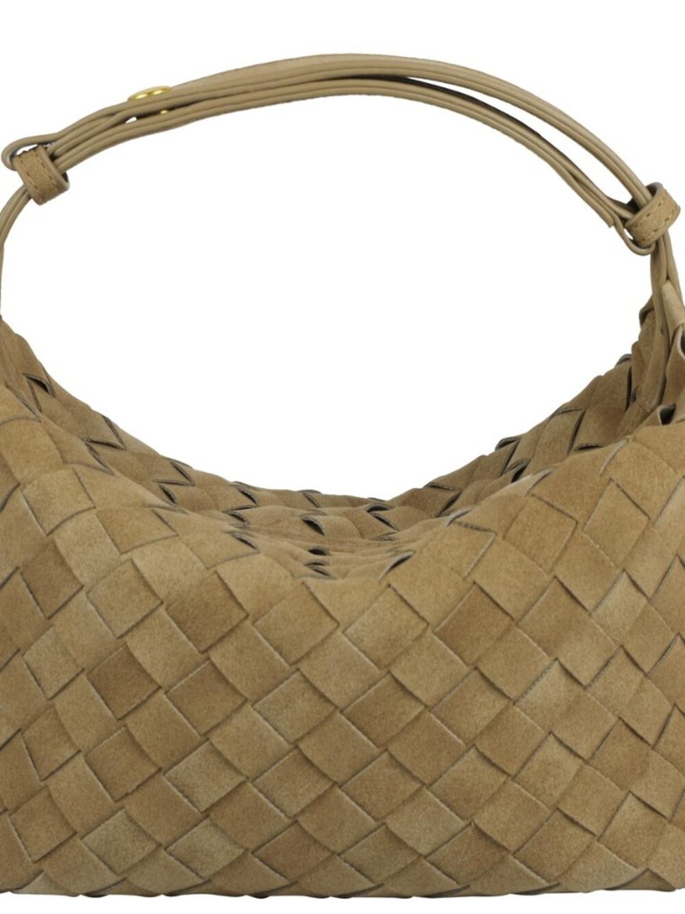 Suede Purse Bag for Women Vintage Woven Hobo Handbag Small Shoulder Bag